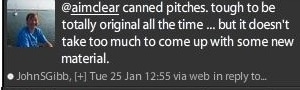Quote, Canned pitches.
