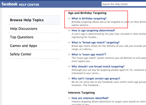 facebook ads birthday targeting picture